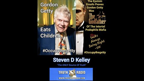 "Gordon Getty Is The Godfather Of The Intertel Pedophile Mafia," Steven D Kelley informs us all.