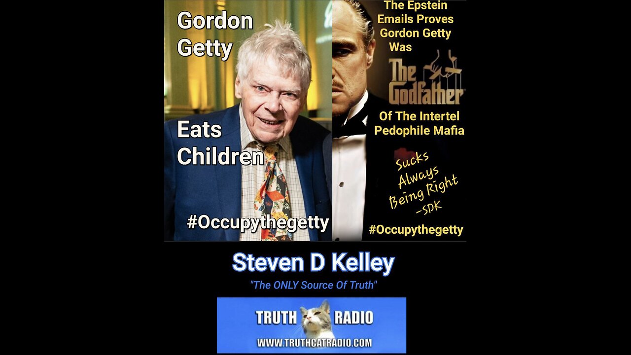 "Gordon Getty Is The Godfather Of The Intertel Pedophile Mafia," Steven D Kelley informs us all.