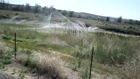 Sprinkers sprinkling and making sounds