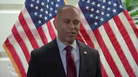 Hakeem Jeffries isn't happy when asked about a break in the Democrat Party over the shutdown: