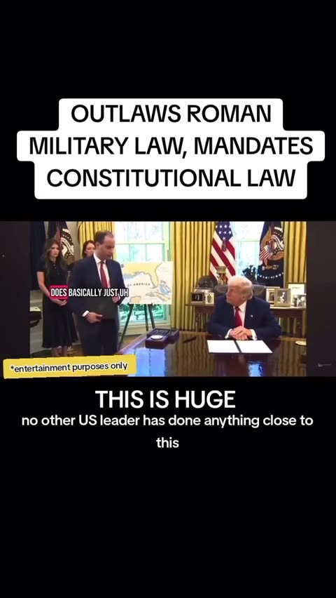 POTUS Signs an EO that abolishes Roman Canon Law