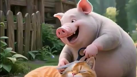 Cat vs Pigs😸😸#Pest #Funny #animalslife