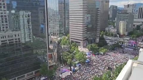 250816 Gwanghwamun Anti-Ijae Myung Rally Rooftop Shot #southkorea