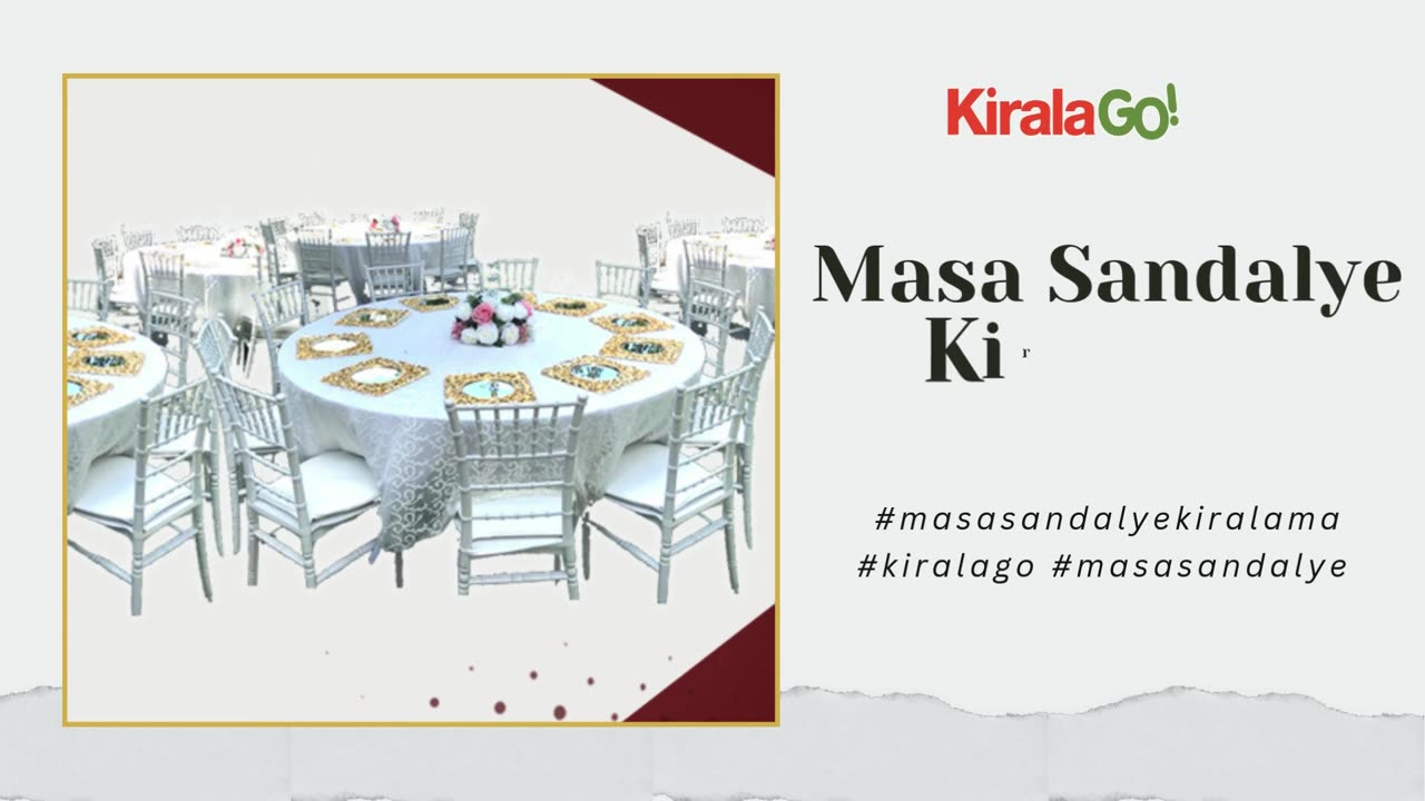 Masa Sandalye Kiralama