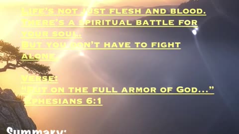 "What if your biggest fight isn’t physical?" Ephesians 6:11 #christianencouragement #motivation