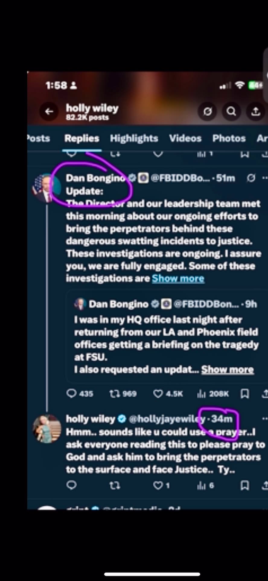 Answered prayer for Dan Bongino FBI