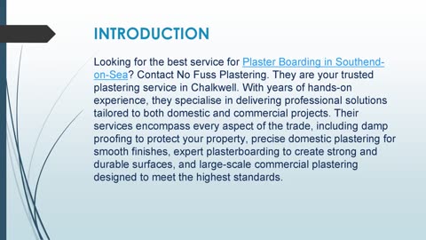 Best service for Plaster Boarding in Southend-on-Sea