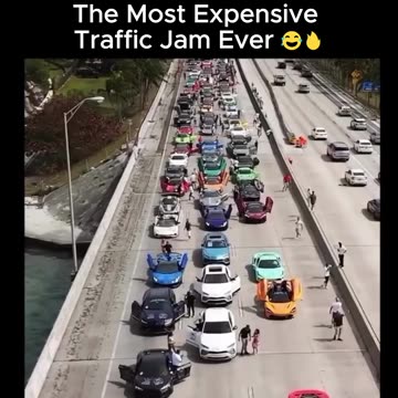 Regular traffic jam but every car can buy a house 🏎️💰