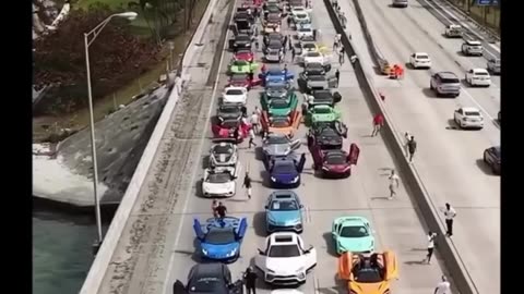 Regular traffic jam but every car can buy a house 🏎️💰
