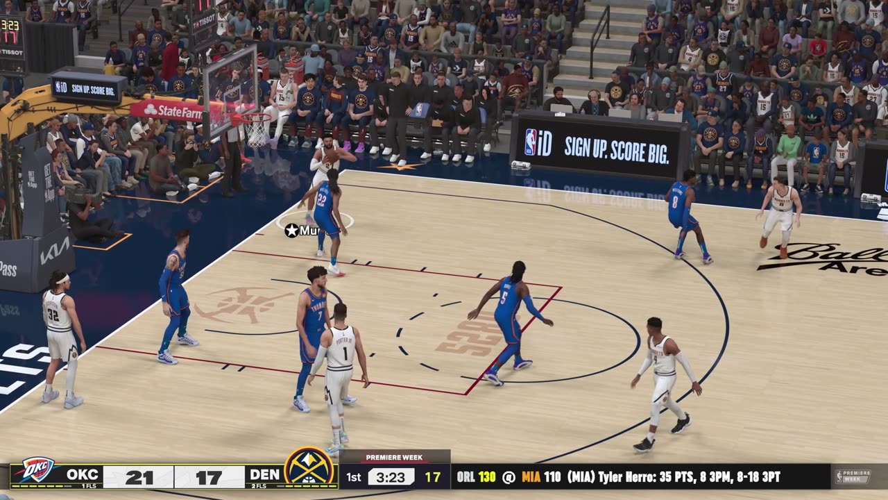 NBA 2k25 Oklahoma City Thunder Franchise Game 1 Thunder Vs Nuggets CPU Vs CPU