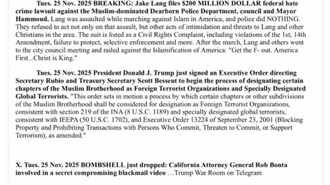 Judy Byington 11-27-25- Trump Gives Green Light For GCR, Martial Law in US Cities