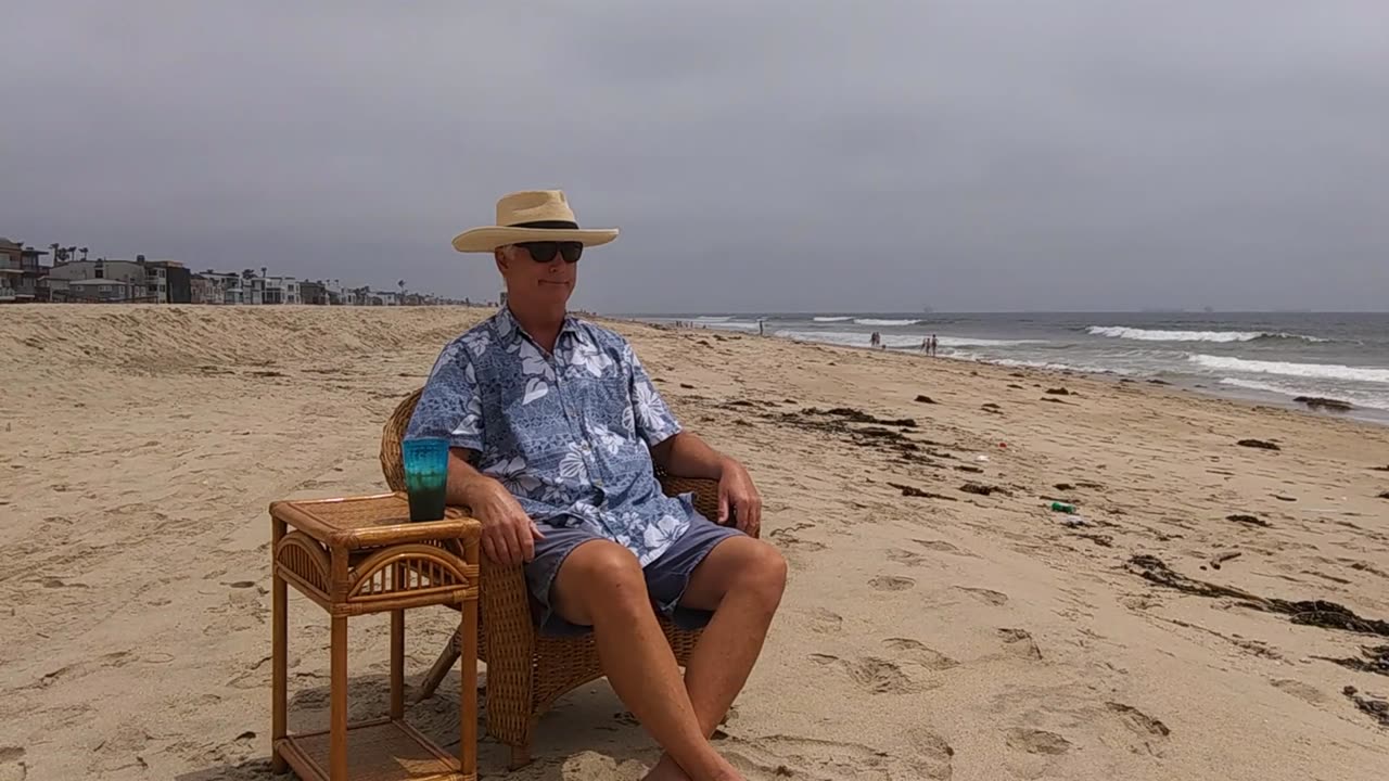 The Beach Captain in Time-Lapse. Surfside Beach, Seal Beach, California. TL 023