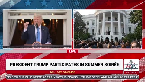 RSBN President Trump gives speech at the Summer Soirée at the White House - 6-4-25