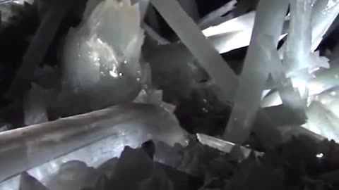 The largest crystals in the world found in the mining cave
