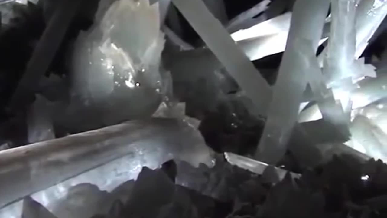 The largest crystals in the world found in the mining cave