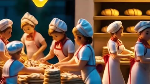 Tiny bakers hard at work making tiny treats at the cutest little bakery! 🍪🧁 #MiniatureMagic