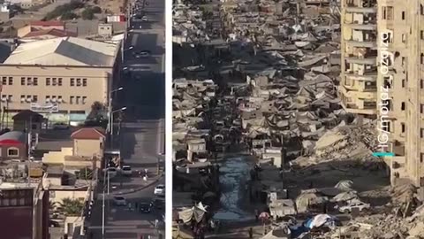 Gaza before and after 😢