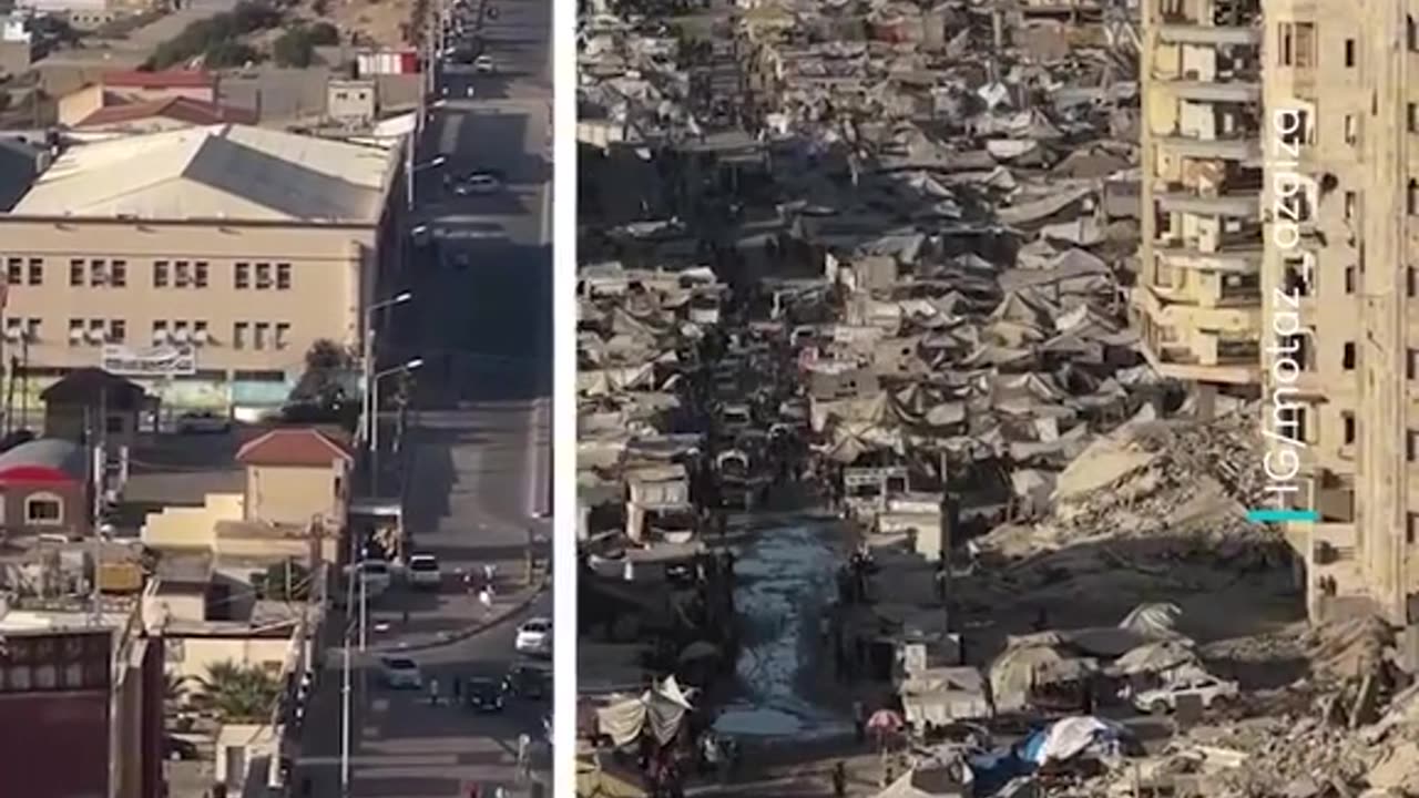 Gaza before and after 😢