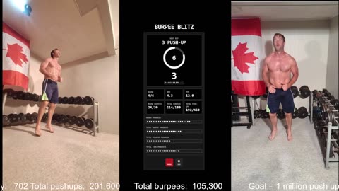 Everyday 300 push ups and 150 Burpees!