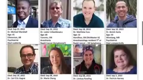 132 vaccinated Canadian doctors who have died since the rollout of the Covid shots