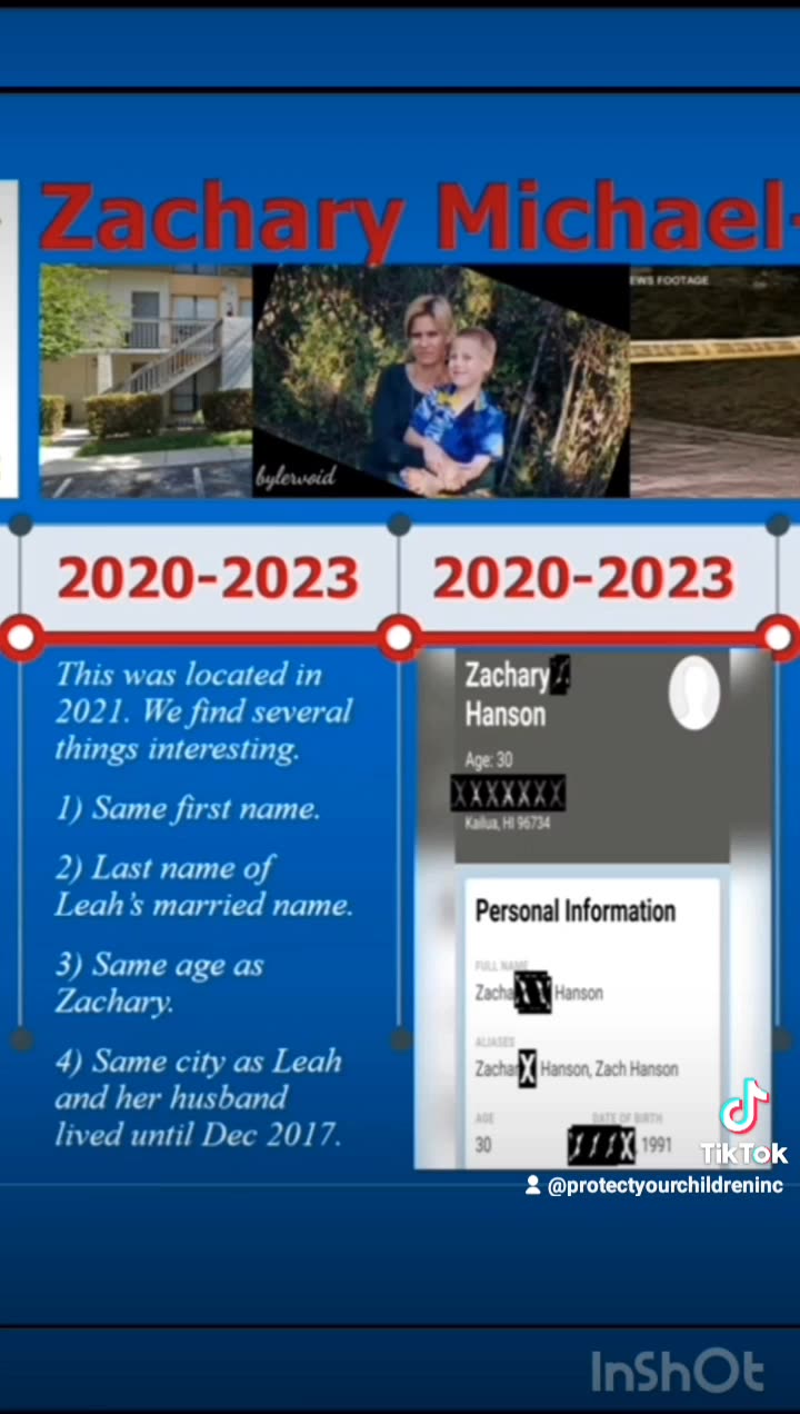 Could a Zachary Hanson be an alias for missing since 8yo- Zachary Bernhardt?
