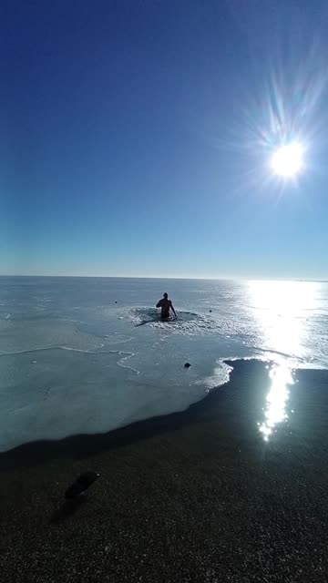 Russian Epiphany Bathing in Russian Mariupol!