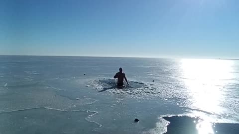 Russian Epiphany Bathing in Russian Mariupol!