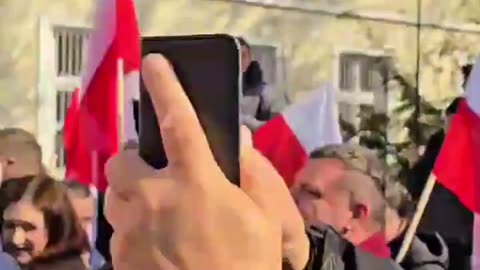 Protest w związku z zarzutami dla @mblaszczak za ujawnienie planu rządu Tuska