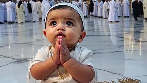 A Child’s Heartfelt Prayer at the Holy Kaaba