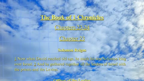 Christian Meme Video: 1st Chronicles Chapters 23 & 24 (06/29/2025)