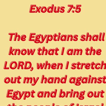 "The LORD Reveals His Power" Exodus 7:5 #shorts #youtube #ytshorts #views #jesus #shortvideo #yt