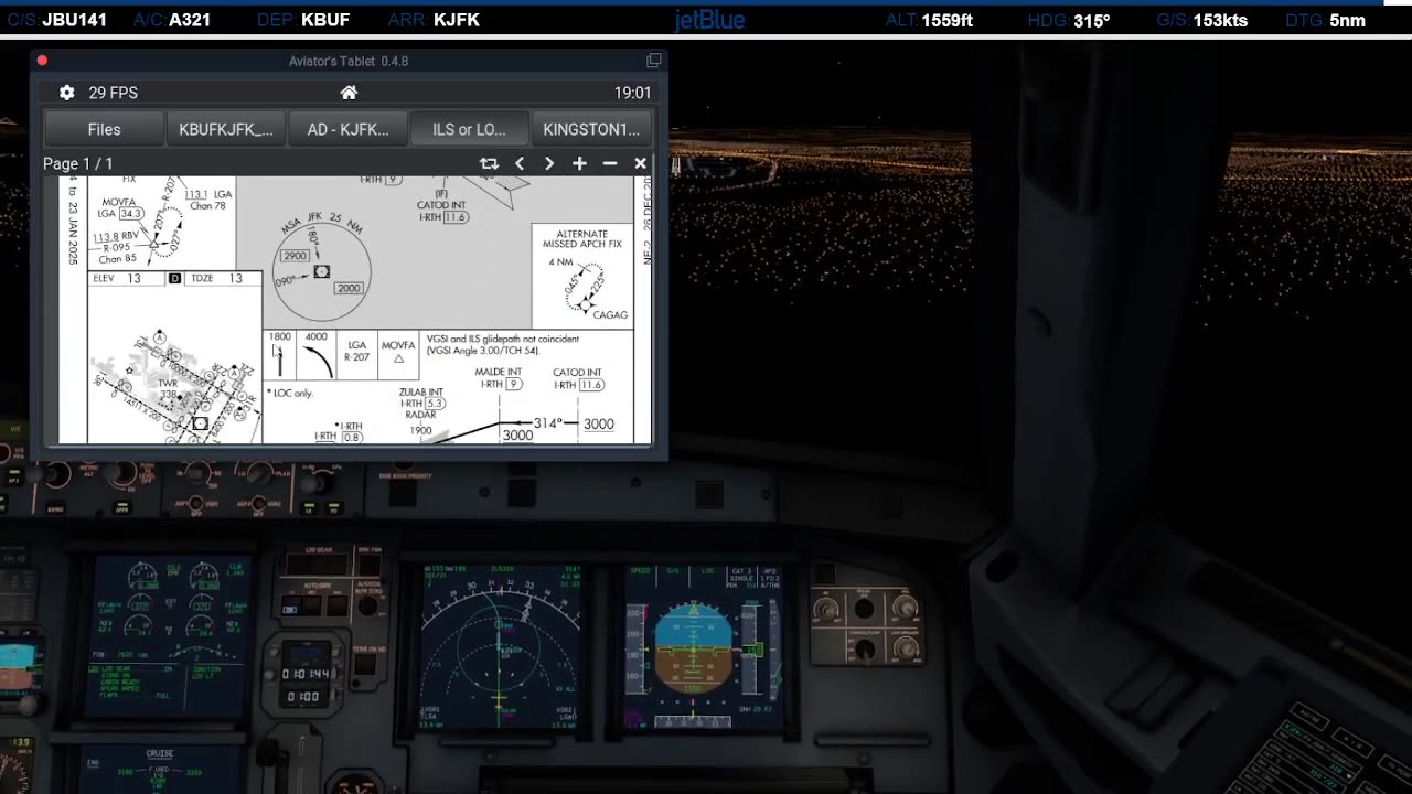 Landing in New York (KJFK)