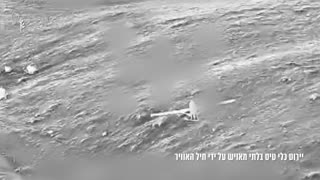 The military releases footage showing the interception of a Houthi drone this