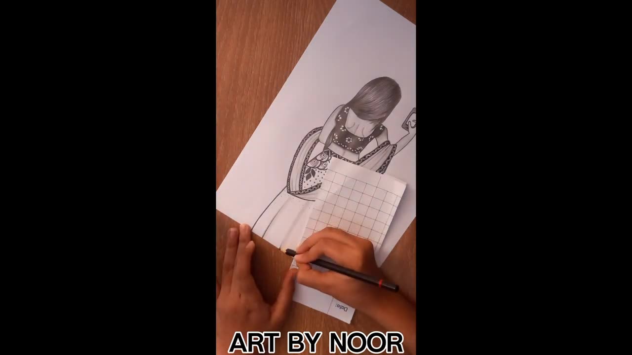 A traditional girl backside taking a selfie || Pencil sketch for beginner || Girl drawing || Drawing