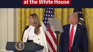 First Lady Melania Trump delivered remarks honoring military mothers at the White House ❤️