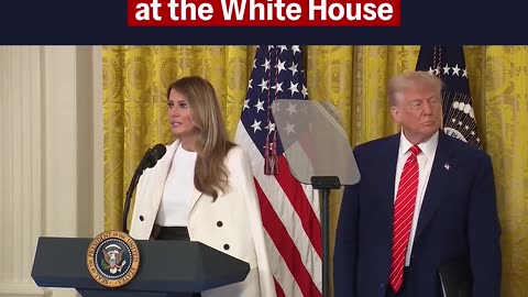 First Lady Melania Trump delivered remarks honoring military mothers at the White House ❤️