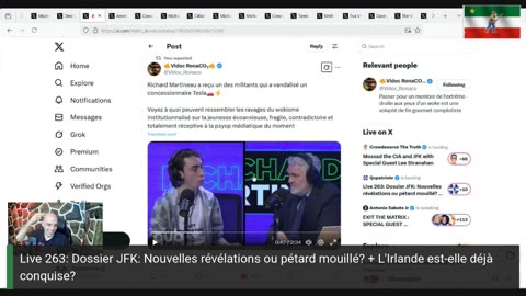 Live 263: Dossier JFK: Nouvelles révélations ou pétard mouillé? + L'Irlande est-elle déjà conquise?