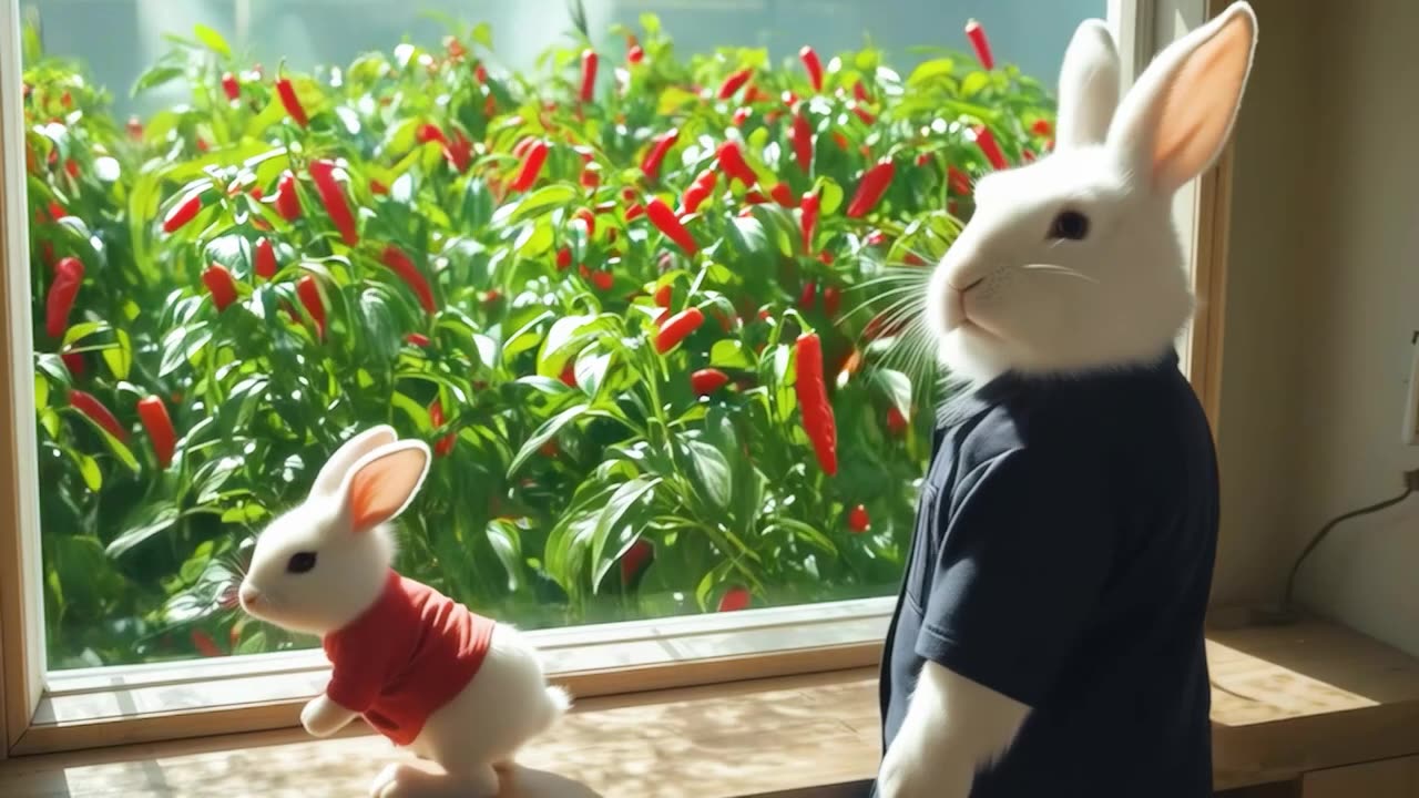 Mama RabbitTrims Fur on the Farm and Makes Tiger Hat For Bunny At Home🐾🎩🐰#rabbit #bunny