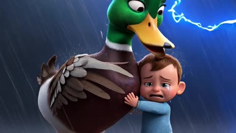 Mother Duck’s Brave Rescue During the Forest Storm #cartoon #animation