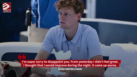 Jannik Sinner retires from Cincinnati Open final due to illness