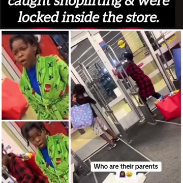 These 3 wild blk kids no more than 10-yrs-old went to target and tried to steal