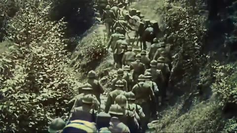 Italian Troops On Mountain Offensive 1918