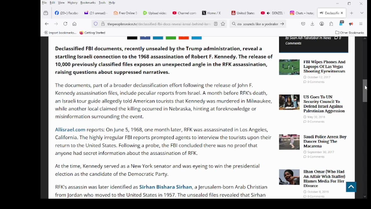 Declassified FBI Docs Reveal Isreal Behind Kennedy Assassination – Media Blackout