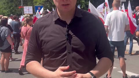Manifestacja w Zgorzelcu przeciwko masowej i nielegalnej imigracji.