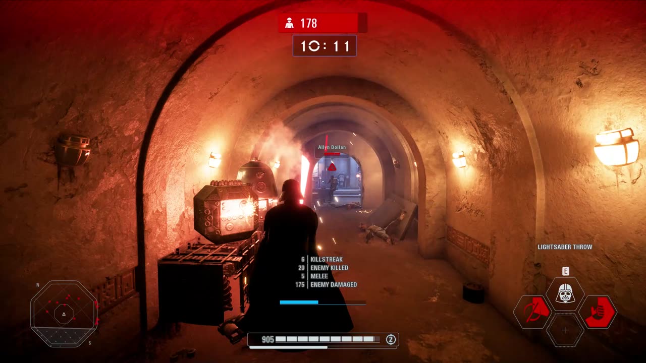 SWBF2 2017: Arcade Onslaught Darth Vader Jabba Palace Gameplay