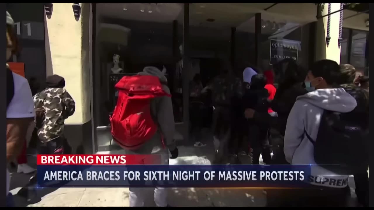 “March, march, march… On with the crowd. Clouds pouring acid rain.”