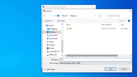 How to create remote desktop shortcut