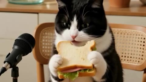 "Cats Eat Bread, Egg & Litchi 🍞🥚🍒🐱 | Funny Breakfast Feast!"