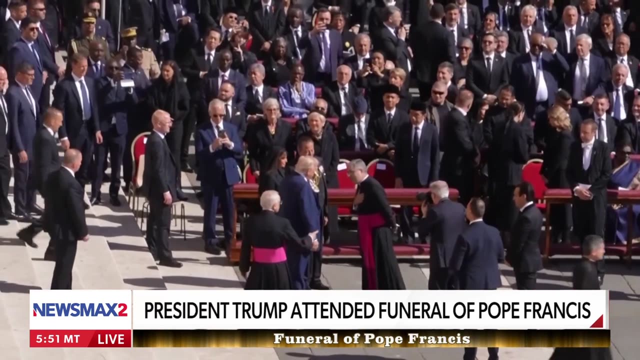 Trump, Zelenskyy have face-to-face meeting before funeral