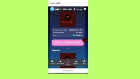 big mining mini app telegrambot shiny gold